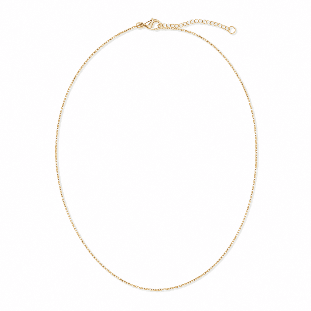 Celestial Layering Chain, Gold Tone, alternate angle on white background